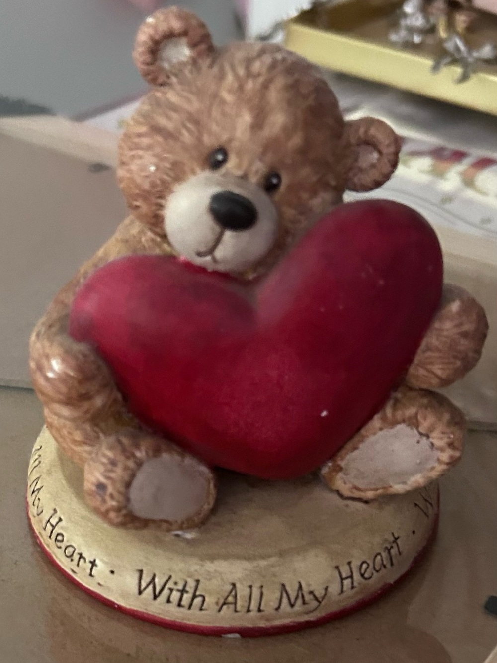 Gund White Base with Black Teddy Bear Stamp